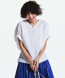 ICB（アイシービー）の「ヴィンテージスパンブロード デザインブラウス（シャツ/ブラウス）」