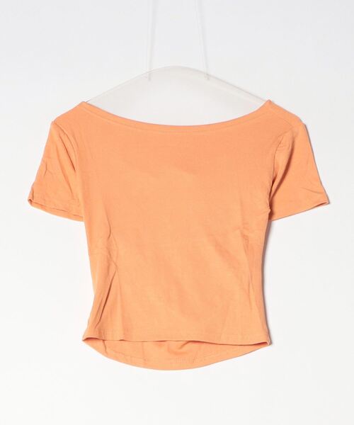 a lot of love(ア ロット オブ ラブ)の「オフショルプレーントップス(Tシャツ/カットソー・レディース・ホワイト/オレンジ/ブルー/ブラック・FREE)」の14枚目の写真