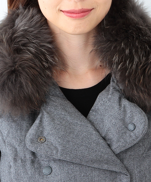 Demi-Luxe BEAMS（デミルクス ビームス）の「【予約】HETREGO / "SKYLARK"（ダウンジャケット/コート・レディース・グレー/ネイビー・40/38/42）」の10枚目の写真