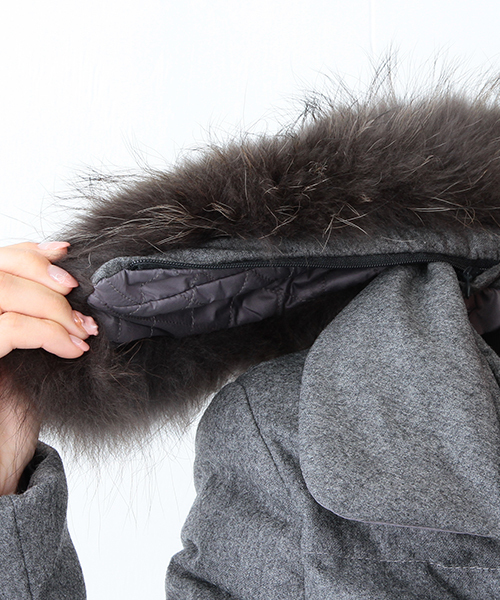 Demi-Luxe BEAMS（デミルクス ビームス）の「【予約】HETREGO / "SKYLARK"（ダウンジャケット/コート・レディース・グレー/ネイビー・40/38/42）」の14枚目の写真