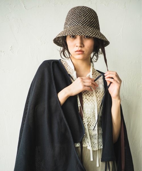 ORIENT MILLINERY(オリエント ミリナリー)の「GINGER【ジンジャー】たまご型ラティス編みハット(ハット・レディース・ベージュ系その他/ブラウン系その他・FREE)」の9枚目の写真