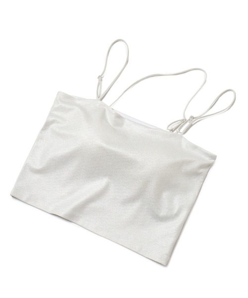 VIS(ビス)の「【洗える】箔プリントカップ付きキャミソール(キャミソール・レディース・シルバー/ブラック系その他/ゴールド系その他・FREE)」の7枚目の写真