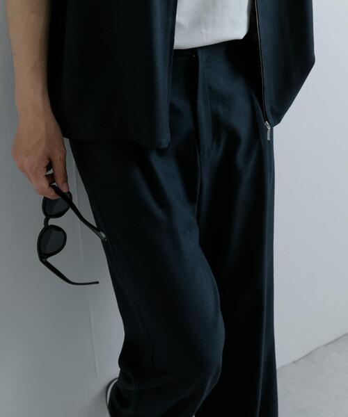 SENSE OF PLACE by URBAN RESEARCH(センスオブプレイスバイアーバンリサーチ)の「チェックワンタックワイドスラックス(その他パンツ・メンズ・ブラウン/ネイビー/グレー・LARGE/MEDIUM)」の3枚目の写真