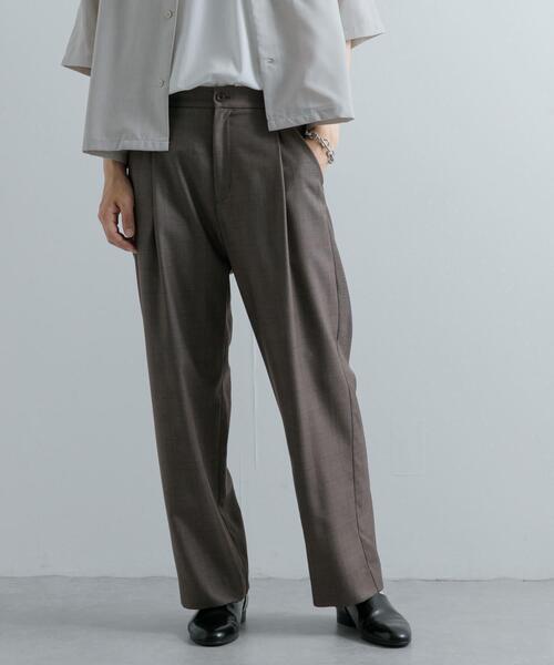 SENSE OF PLACE by URBAN RESEARCH(センスオブプレイスバイアーバンリサーチ)の「チェックワンタックワイドスラックス(その他パンツ・メンズ・ブラウン/ネイビー/グレー・LARGE/MEDIUM)」の5枚目の写真