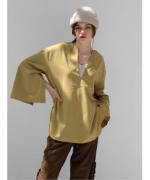 button sleeve kaftan shirt
