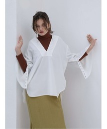 button sleeve kaftan shirt