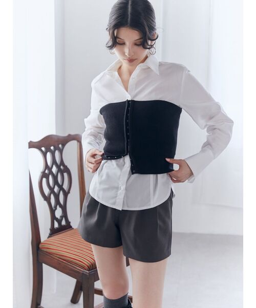 MURUA（ムルーア）の「【SET UP対応】タックショートパンツ（その他パンツ・レディース・ベージュ/ブラック/グレー・1/2）」の17枚目の写真