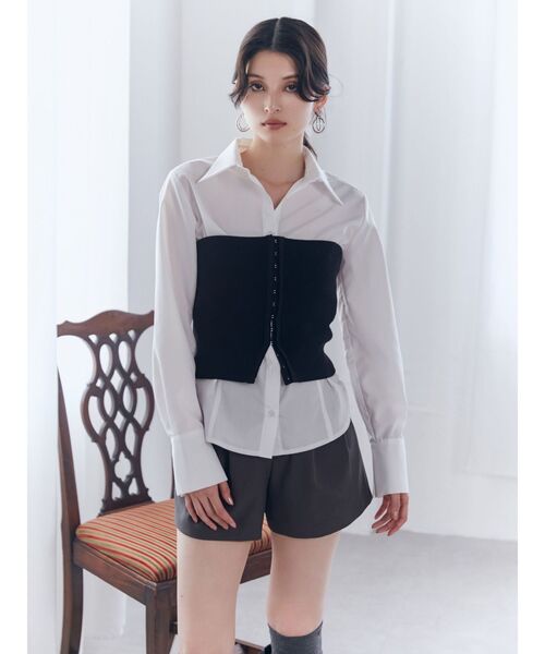 MURUA（ムルーア）の「【SET UP対応】タックショートパンツ（その他パンツ・レディース・ベージュ/ブラック/グレー・1/2）」の16枚目の写真