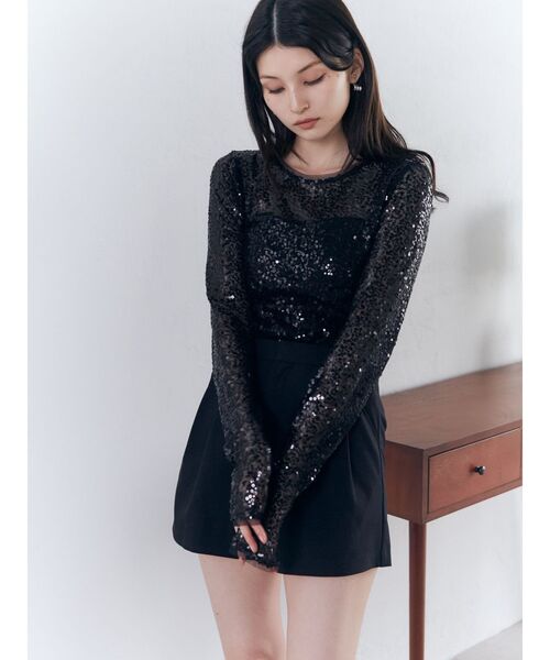 MURUA（ムルーア）の「【SET UP対応】タックショートパンツ（その他パンツ・レディース・ベージュ/ブラック/グレー・1/2）」の12枚目の写真