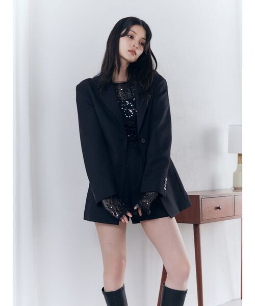 MURUA（ムルーア）の「【SET UP対応】タックショートパンツ（その他パンツ・レディース・ベージュ/ブラック/グレー・1/2）」の10枚目の写真