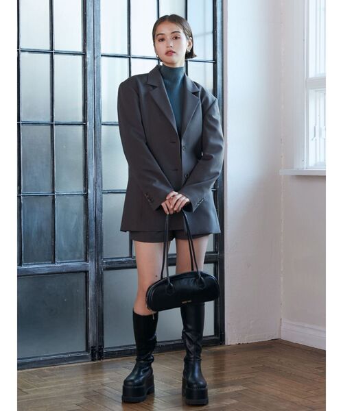 MURUA（ムルーア）の「【SET UP対応】タックショートパンツ（その他パンツ・レディース・ベージュ/ブラック/グレー・1/2）」の19枚目の写真