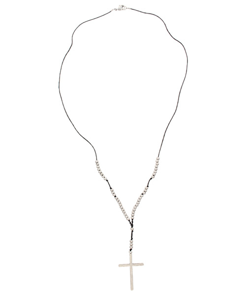 WEGO(ウィゴー)の「WEGO/コードクロスロザリオ(ネックレス・レディース・ブラック・FREE)」の1枚目の写真