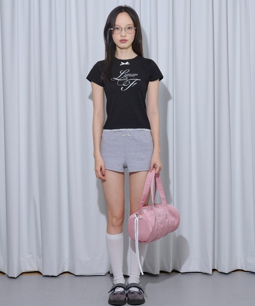 FCMM(エフシーエムエム)の「RIBBON CROP TEE/リボンクロップT(Tシャツ/カットソー・レディース・ブラック/グレー/ホワイト・MEDIUM/SMALL)」の16枚目の写真