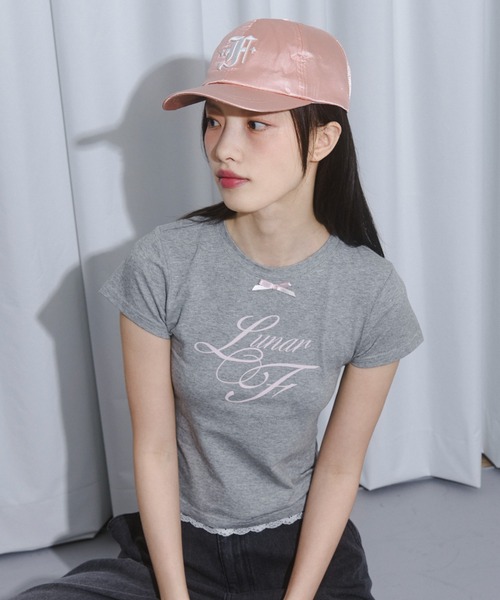 FCMM(エフシーエムエム)の「RIBBON CROP TEE/リボンクロップT(Tシャツ/カットソー・レディース・ブラック/グレー/ホワイト・MEDIUM/SMALL)」の20枚目の写真