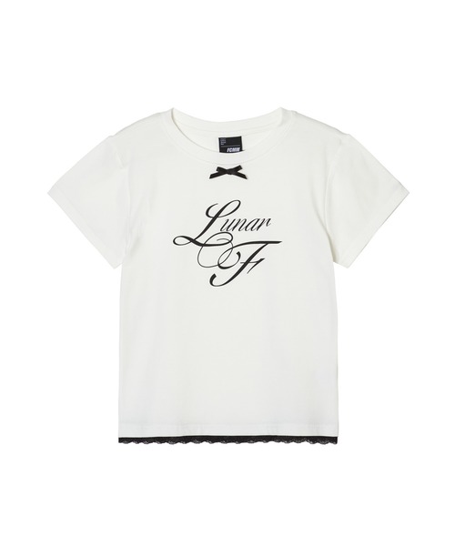 FCMM(エフシーエムエム)の「RIBBON CROP TEE/リボンクロップT(Tシャツ/カットソー・レディース・ブラック/グレー/ホワイト・MEDIUM/SMALL)」の10枚目の写真