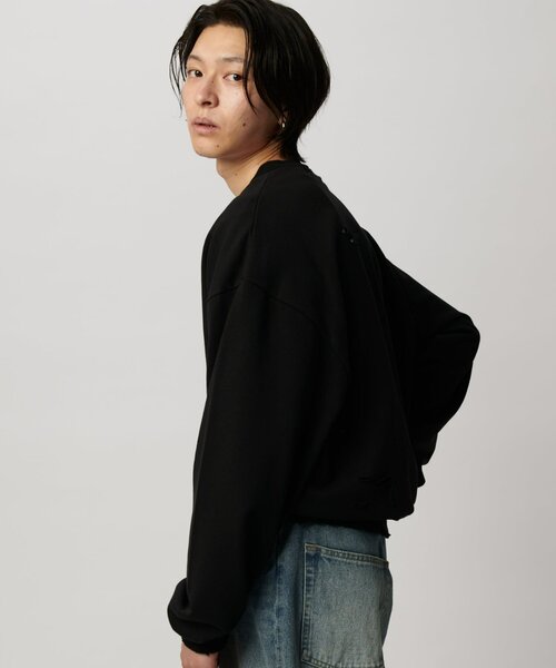 Lui's（ルイス）の「【Neucon/ニューコン】ロゴ刺繍ショート丈