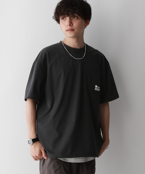 RAGEBLUE(レイジブルー)の「【RUSSELL ATHLETIC】ドライパワーワンポイントTシャツ<吸水速乾>(Tシャツ/カットソー・メンズ・ネイビー/ブラック・MEDIUM/LARGE)」の4枚目の写真