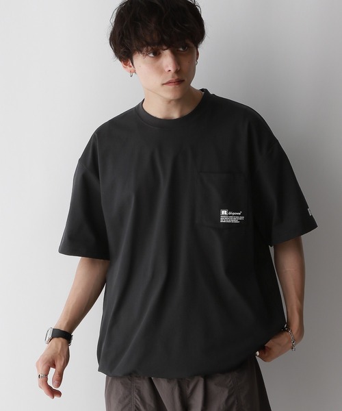 RAGEBLUE(レイジブルー)の「【RUSSELL ATHLETIC】ドライパワーワンポイントTシャツ<吸水速乾>(Tシャツ/カットソー・メンズ・ネイビー/ブラック・MEDIUM/LARGE)」の6枚目の写真