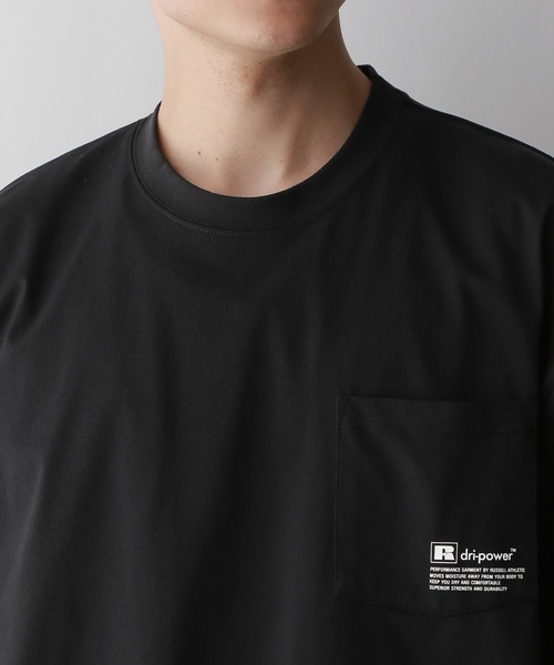RAGEBLUE(レイジブルー)の「【RUSSELL ATHLETIC】ドライパワーワンポイントTシャツ<吸水速乾>(Tシャツ/カットソー・メンズ・ネイビー/ブラック・MEDIUM/LARGE)」の14枚目の写真