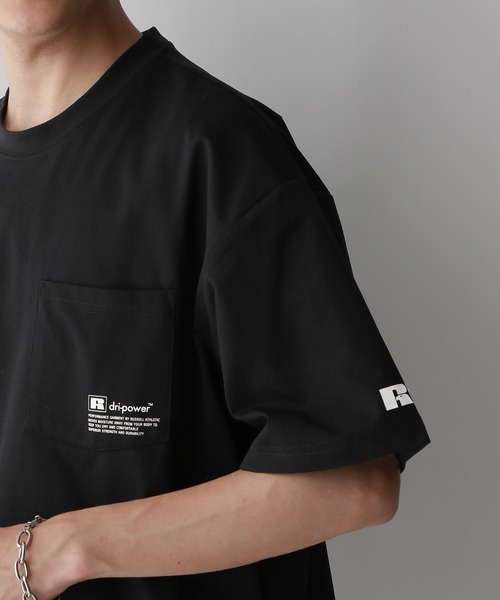 RAGEBLUE(レイジブルー)の「【RUSSELL ATHLETIC】ドライパワーワンポイントTシャツ<吸水速乾>(Tシャツ/カットソー・メンズ・ネイビー/ブラック・MEDIUM/LARGE)」の15枚目の写真