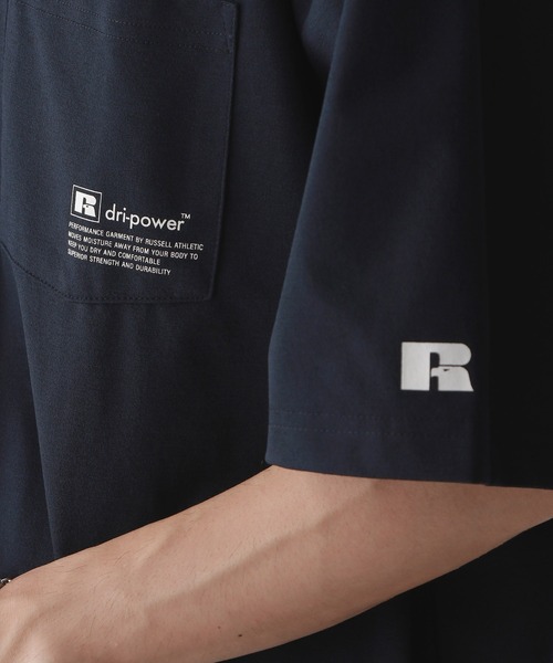 RAGEBLUE(レイジブルー)の「【RUSSELL ATHLETIC】ドライパワーワンポイントTシャツ<吸水速乾>(Tシャツ/カットソー・メンズ・ネイビー/ブラック・MEDIUM/LARGE)」の22枚目の写真