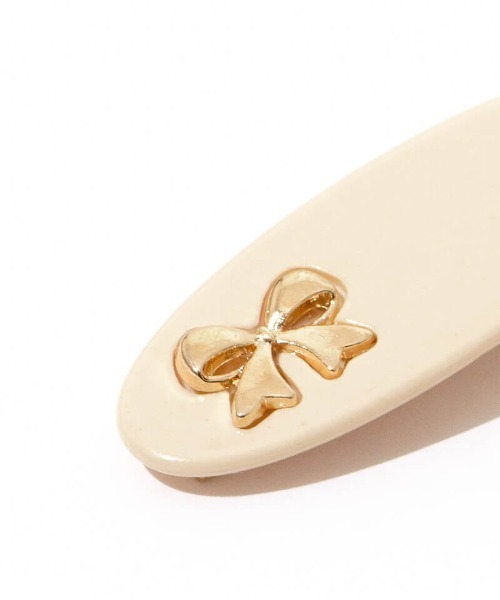 flower（フラワー）の「フレンチリボンピン（ヘアピン・レディース・アイボリー/ブラック・FREE）」の4枚目の写真