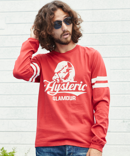 HYSTERIC GLAMOUR(ヒステリックグラマー)の「MESH PT WOMAN pt T-SH(Tシャツ/カットソー・メンズ・レッド/ブルー/ブラック・LARGE/SMALL/MEDIUM)」の3枚目の写真