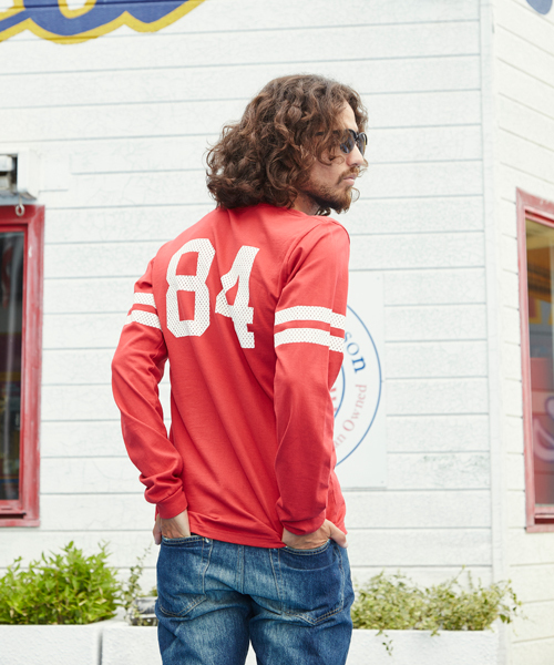 HYSTERIC GLAMOUR(ヒステリックグラマー)の「MESH PT WOMAN pt T-SH(Tシャツ/カットソー・メンズ・レッド/ブルー/ブラック・LARGE/SMALL/MEDIUM)」の5枚目の写真