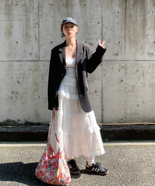 GEMEDA(ジェメダ)の「ボトムス レース フリル Aラインスカート(スカート・レディース・ホワイト/ブラック/ベージュ・M)」の8枚目の写真