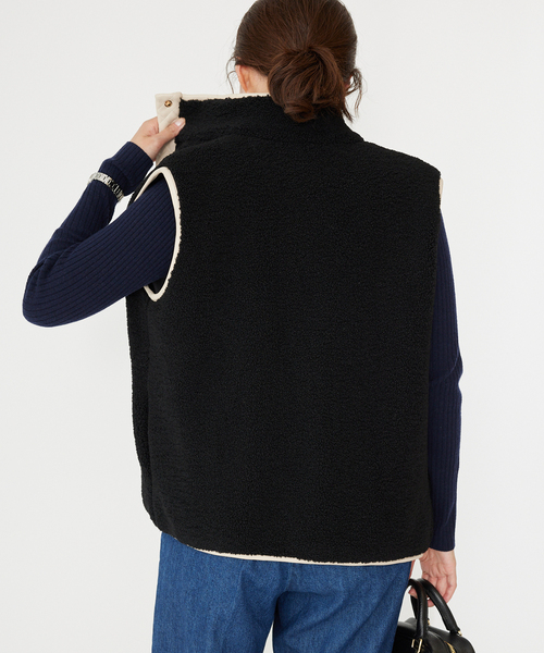 IENA - photocopieu ボア ベスト IENA PHOTOCOPIEU/フォトコピュー CROCHET ニット（ニット／セーター