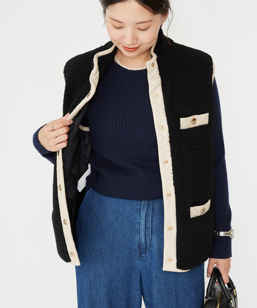 piyo　IENA/イエナ　WEILL/ヴェイユ Veste ボアベスト IENA（イエナ）の「WEILL/ヴェイユ Veste ボアベスト（ベスト）」 - WEAR