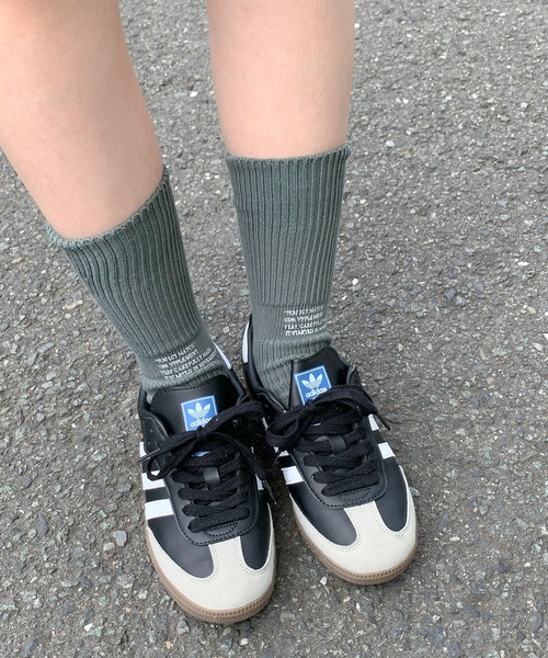 SHEPP（シープ）の「ロゴプリント カラーソックス（ソックス/靴下・レディース・イエロー/グレー/ブラック/グリーン/ホワイト・F）」の4枚目の写真