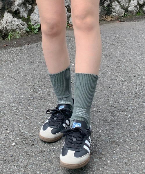 SHEPP（シープ）の「ロゴプリント カラーソックス（ソックス/靴下・レディース・イエロー/グレー/ブラック/グリーン/ホワイト・F）」の17枚目の写真