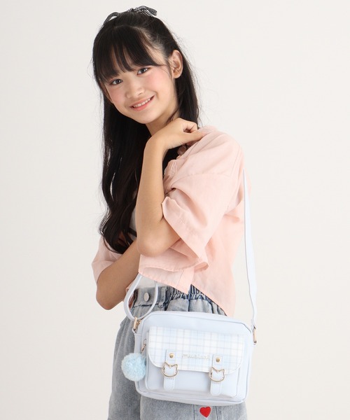 セール】【Coboca+】 合皮 ネコバックル ポンポンチャーム