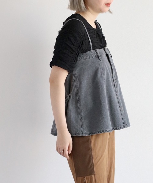 cepo(セポ)の「シャーリングプルオーバー(Tシャツ/カットソー・レディース・オフホワイト/ブラック・M)」の9枚目の写真