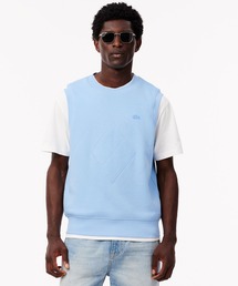 LACOSTE | オーバーサイズ アーガイル柄パッチ&ステッチスウェットベスト(ベスト)