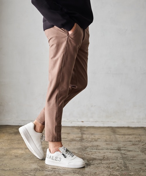 RATTLE TRAP（ラトルトラップ）の「WONDER　SHAPE両面起毛テーパードパンツ（その他パンツ・メンズ・ベージュ/ブラック・S/M/L/LL）」の8枚目の写真