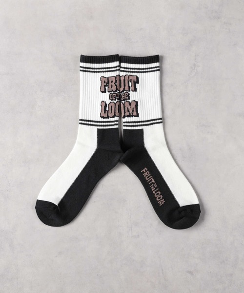 セール】【FRUIT OF THE LOOM】ロゴソックス 3足セット