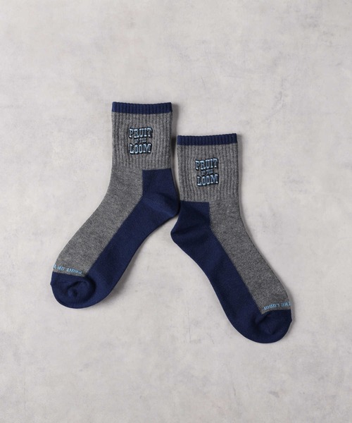 Right-on(ライトオン)の「【FRUIT OF THE LOOM】ロゴソックス 3足セット(ソックス/靴下・キッズ・グレー×ホワイト・21cm~23cm/23cm~25cm)」の3枚目の写真