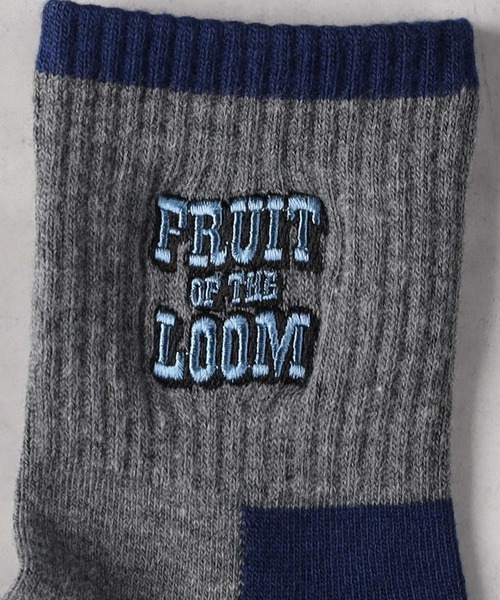 Right-on(ライトオン)の「【FRUIT OF THE LOOM】ロゴソックス 3足セット(ソックス/靴下・キッズ・グレー×ホワイト・21cm~23cm/23cm~25cm)」の2枚目の写真