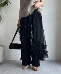 【WEB限定】アシメティアードチュールスカート