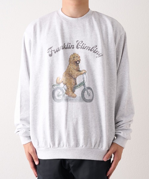 Franklin Climbing(フランクリンクライミング)の「【Franklin Climbing】ラブラドゥードル&e-BIKEグラフィックスウェット(スウェット・メンズ・ブラウン/ライトグレー/グレー・LARGE/MEDIUM)」の10枚目の写真