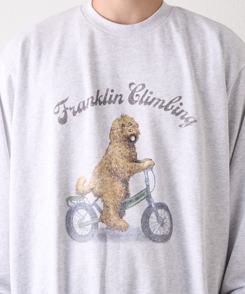 Franklin Climbing(フランクリンクライミング)の「【Franklin Climbing】ラブラドゥードル&e-BIKEグラフィックスウェット(スウェット・メンズ・ブラウン/ライトグレー/グレー・LARGE/MEDIUM)」の6枚目の写真