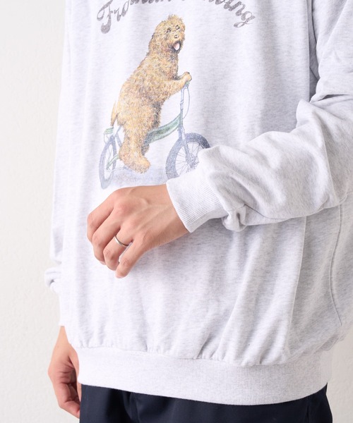 Franklin Climbing(フランクリンクライミング)の「【Franklin Climbing】ラブラドゥードル&e-BIKEグラフィックスウェット(スウェット・メンズ・ブラウン/ライトグレー/グレー・LARGE/MEDIUM)」の5枚目の写真