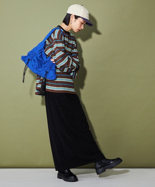 CITEN（シテン）の「【WEB限定】＜CITEN＞シャーリングドロストバッグ（ショルダーバッグ・レディース・ブラック/オレンジ/ロイヤルブルー/ライトグレー・FREE）」の11枚目の写真