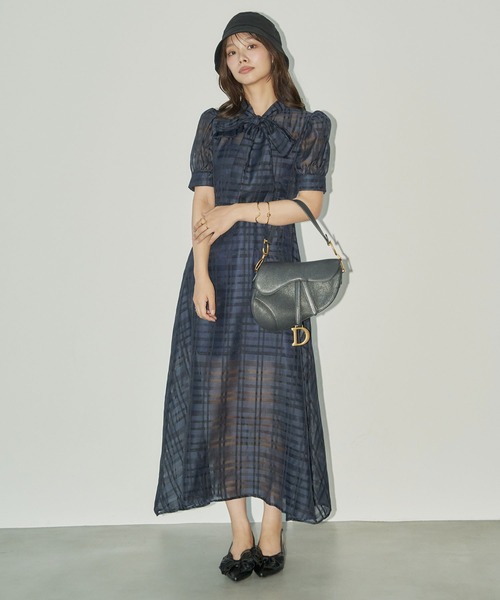 TITTY&CO.（ティティーアンドコー）の「シアーチェックリボン