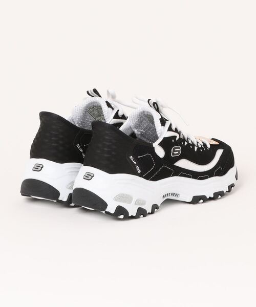 SKECHERS(スケッチャーズ)の「【SKECHERS】スケッチャーズ SLIP-INS:D'LIGHTS - NEW CLASSIC(スリップインズ:ディライツ - ニュー クラシック)レースアップスニーカー 150030(スニーカー・レディース・ブラック×ホワイト・22.5cm/24.5cm/25.0cm/25.5cm/23.5cm/23.0cm/24.0cm)」の2枚目の写真
