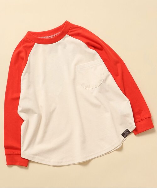 BREEZE(ブリーズ)の「【WEB限定】ラグランTシャツ(Tシャツ/カットソー・キッズ・ブラック/ネイビー/レッド/ターコイズブルー/レインボー・90/100/110/140/150/120/130)」の4枚目の写真