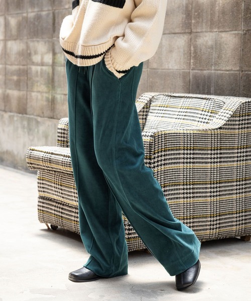 niko and...（ニコアンド）の「ラビットタッチベロアパンツ（その他パンツ・レディース・ラベンダー/モカ/グリーン/ホワイト/グレー/ブラック/アイボリー・MEDIUM/LONG）」の6枚目の写真