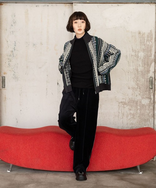 niko and...（ニコアンド）の「ラビットタッチベロアパンツ（その他パンツ・レディース・ラベンダー/モカ/グリーン/ホワイト/グレー/ブラック/アイボリー・MEDIUM/LONG）」の8枚目の写真